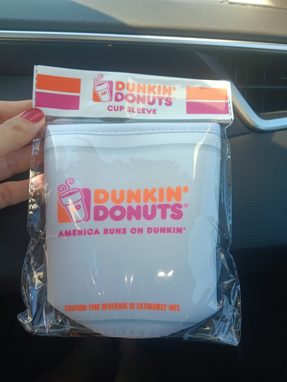 Dunkin' Donuts White Cup Sleeve- NWT